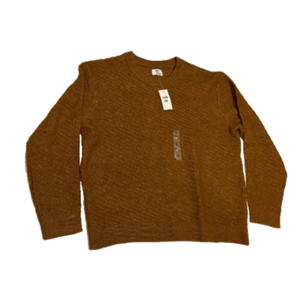 Mode of One Men's Relaxed-Fit Diagonal Texture Sweater French Vicuna XL - Picture 4 of 8